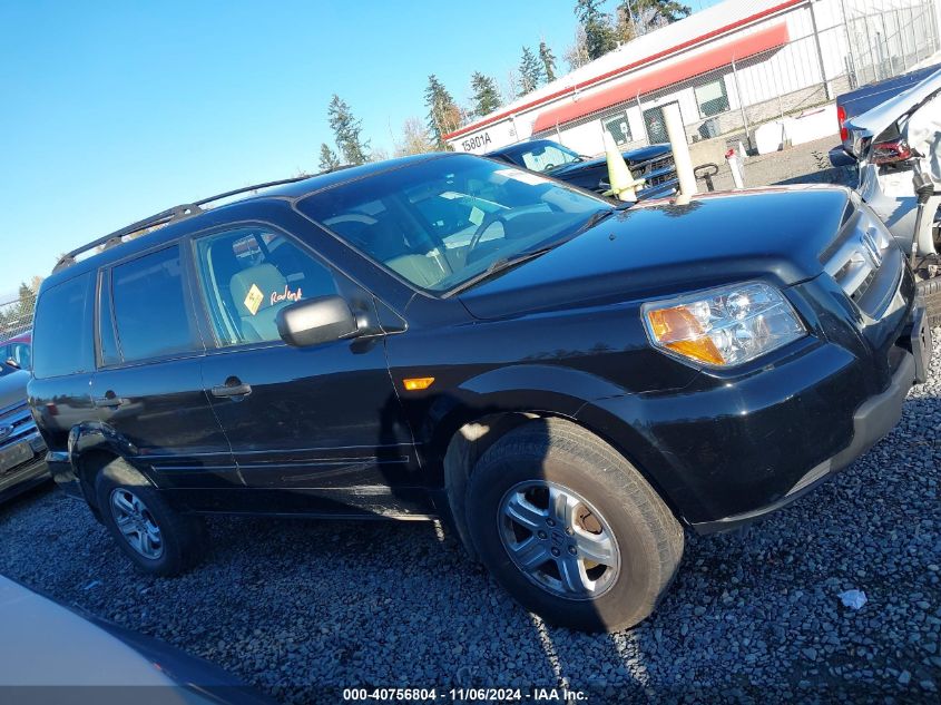 2006 Honda Pilot Lx VIN: 2HKYF181X6H534199 Lot: 40756804