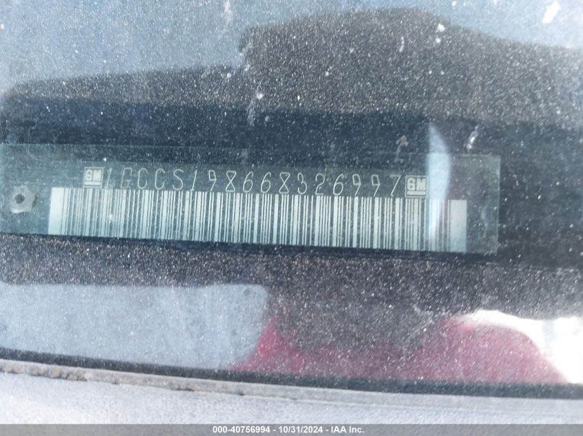 2006 Chevrolet Colorado Ls VIN: 1GCCS198668326997 Lot: 40756994