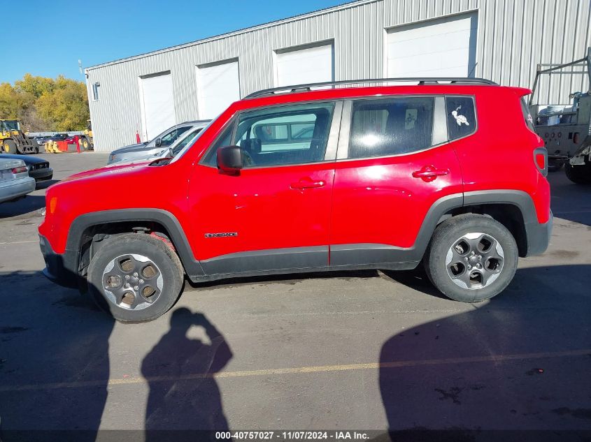 2016 Jeep Renegade Sport VIN: ZACCJBAT9GPD74318 Lot: 40757027