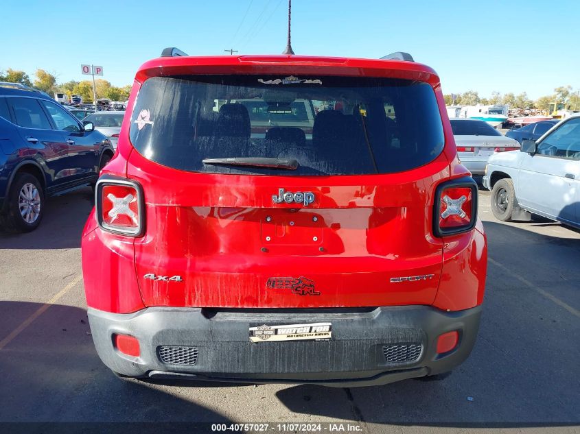 2016 Jeep Renegade Sport VIN: ZACCJBAT9GPD74318 Lot: 40757027