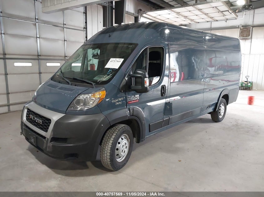 Vin: 3c6urvjgxke558133, lot: 41247046, ram promaster 3500 cargo van high roof 159 wb ext 20192