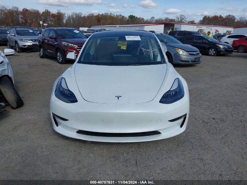 2023 Tesla Model 3 Rear-Wheel Drive VIN: 5YJ3E1EA0PF513296 Lot: 40757631