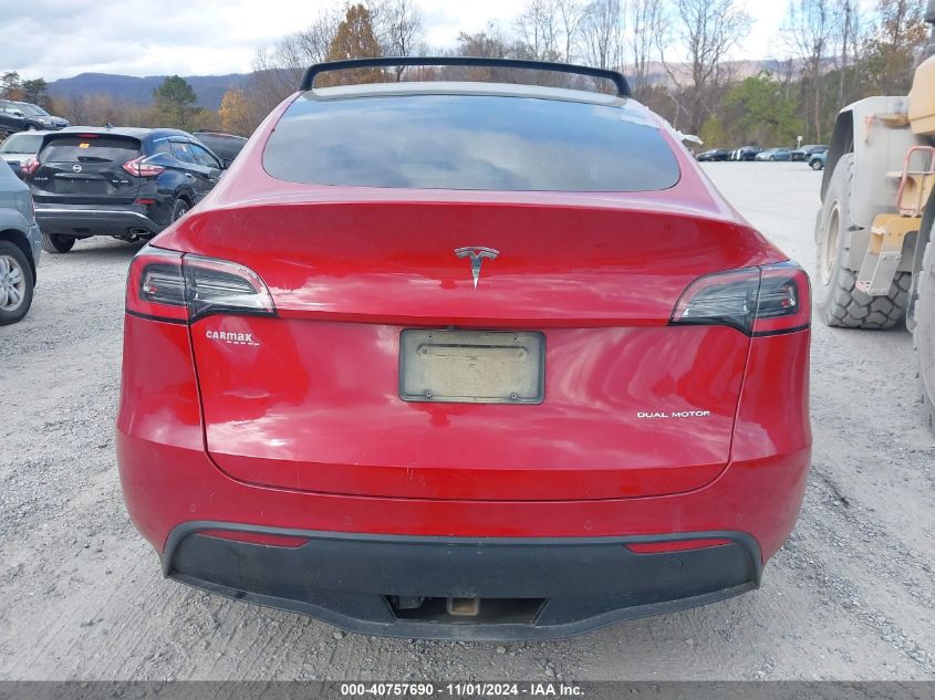 2021 Tesla Model Y Long Range Dual Motor All-Wheel Drive VIN: 5YJYGDEE4MF085037 Lot: 40757690