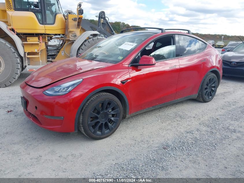 VIN 5YJYGDEE4MF085037 2021 Tesla Model Y, Long Rang... no.2