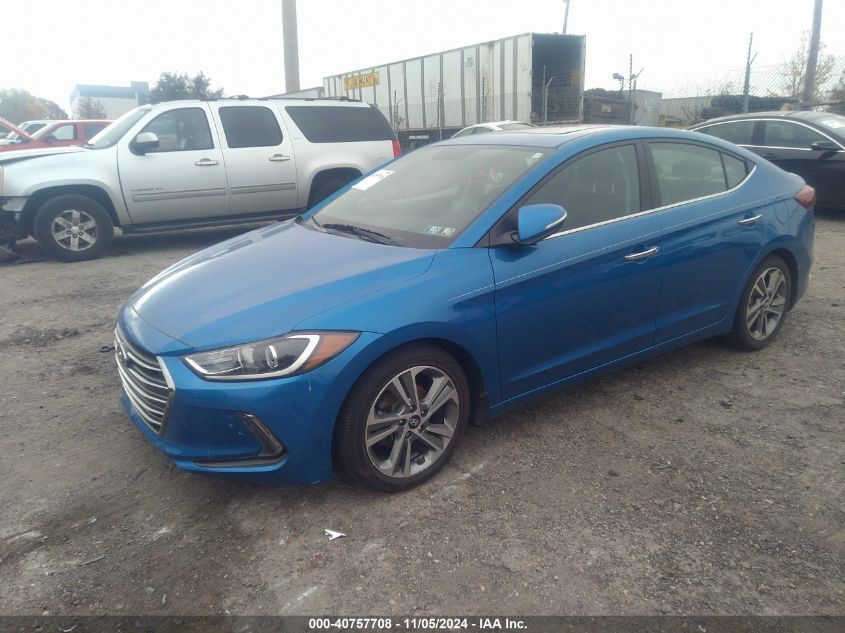 2017 HYUNDAI ELANTRA LIMITED - KMHD84LFXHU262268