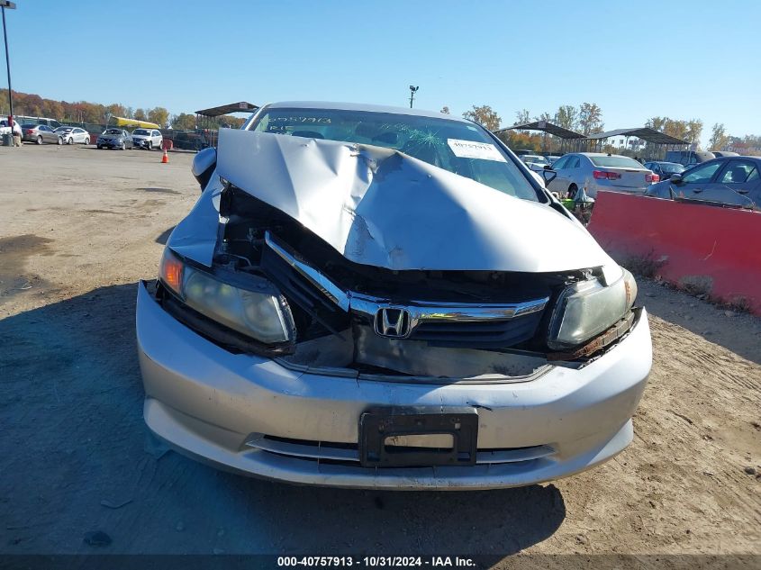 2012 Honda Civic Lx VIN: 2HGFB2F52CH521256 Lot: 40757913