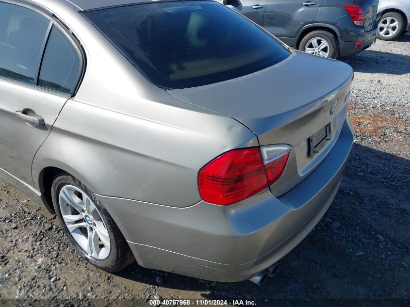 2008 BMW 328I VIN: WBAVA37558NL19296 Lot: 40757968