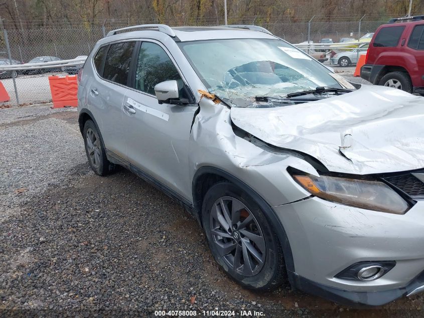 2016 Nissan Rogue Sl VIN: 5N1AT2MV0GC844315 Lot: 40758008