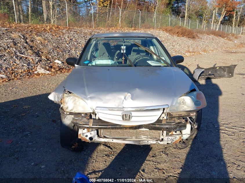 2003 Honda Civic Lx VIN: 2HGES16593H503309 Lot: 40758042