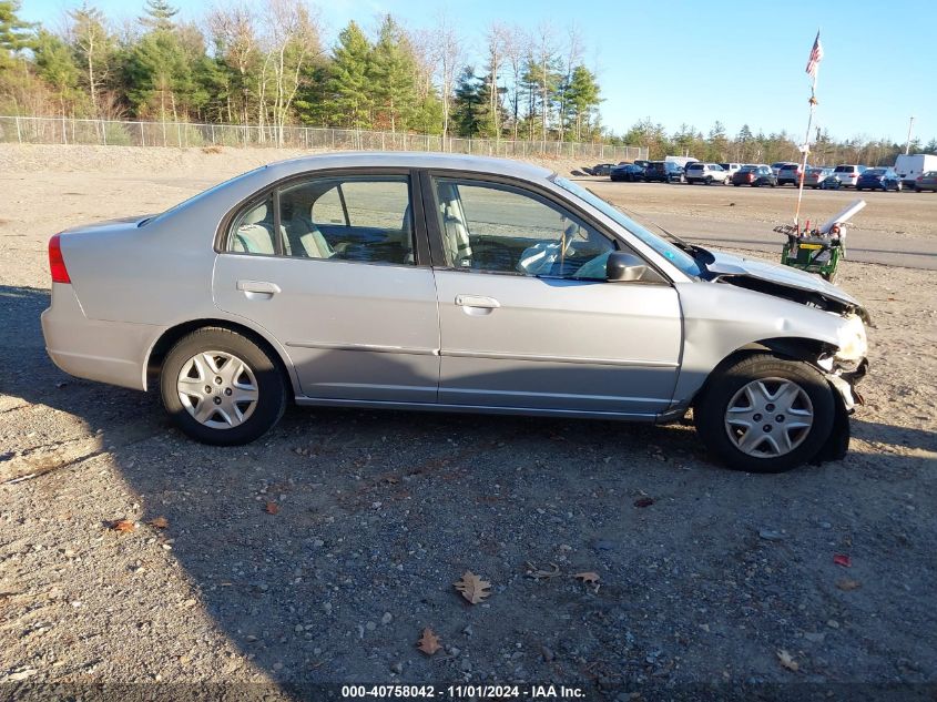 2003 Honda Civic Lx VIN: 2HGES16593H503309 Lot: 40758042