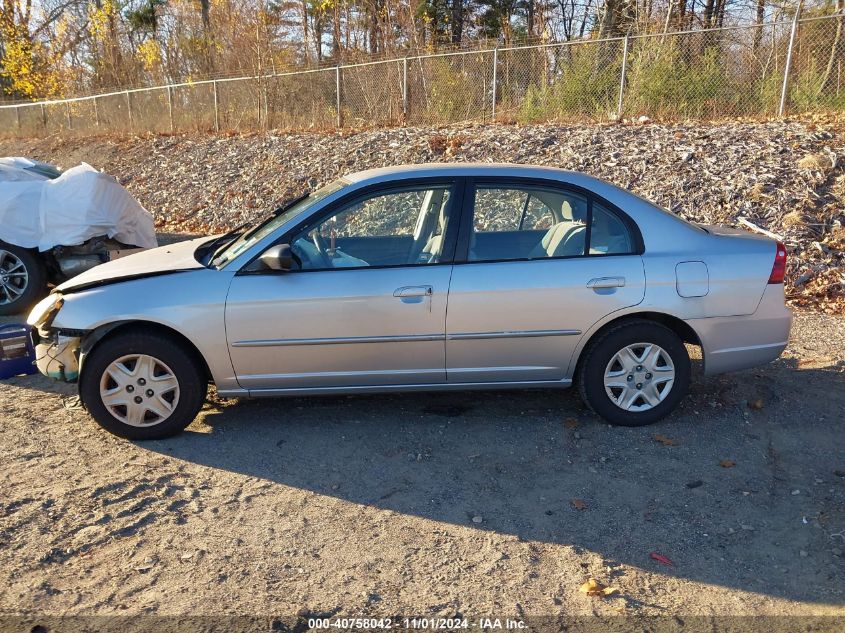 2003 Honda Civic Lx VIN: 2HGES16593H503309 Lot: 40758042