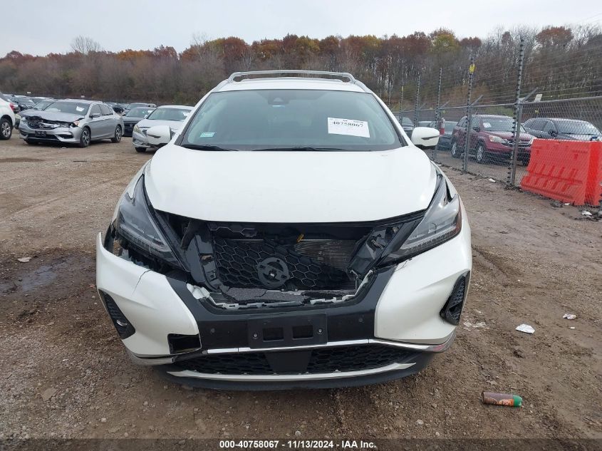 2022 Nissan Murano Sl Intelligent Awd VIN: 5N1AZ2CS4NC117911 Lot: 40758067