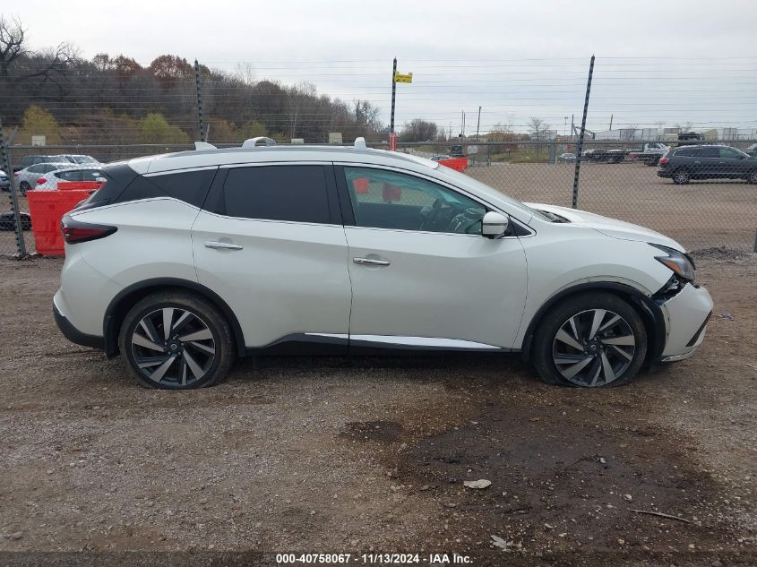 2022 Nissan Murano Sl Intelligent Awd VIN: 5N1AZ2CS4NC117911 Lot: 40758067