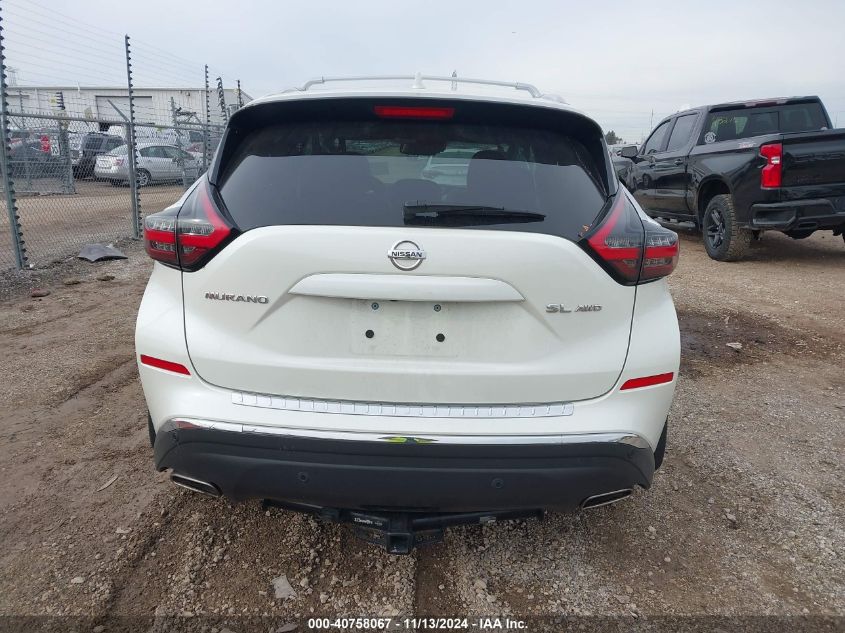 2022 Nissan Murano Sl Intelligent Awd VIN: 5N1AZ2CS4NC117911 Lot: 40758067