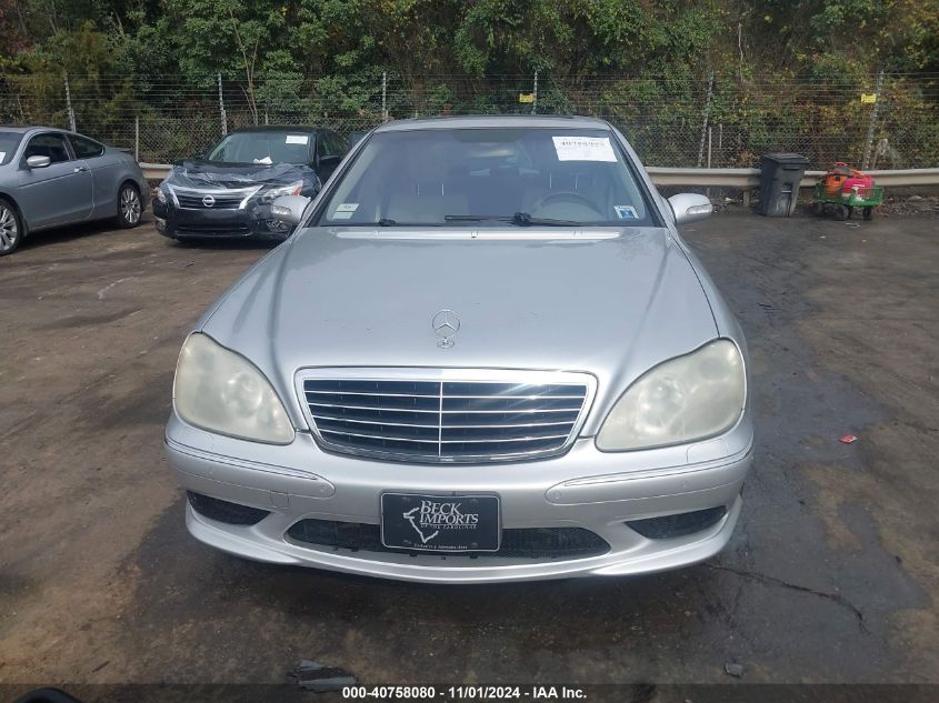 2004 Mercedes-Benz S-Class 5.0L VIN: WDBNG75J54A405183 Lot: 40758080