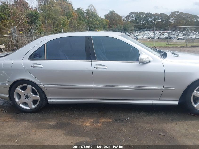 2004 Mercedes-Benz S-Class 5.0L VIN: WDBNG75J54A405183 Lot: 40758080