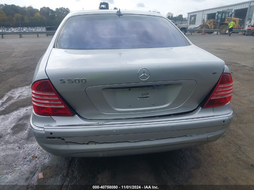 2004 Mercedes-Benz S-Class 5.0L VIN: WDBNG75J54A405183 Lot: 40758080