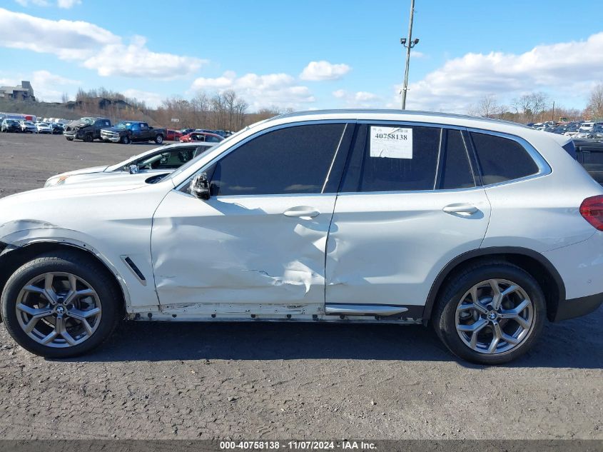 2020 BMW X3 xDrive30I VIN: 5UXTY5C01L9D68395 Lot: 40758138