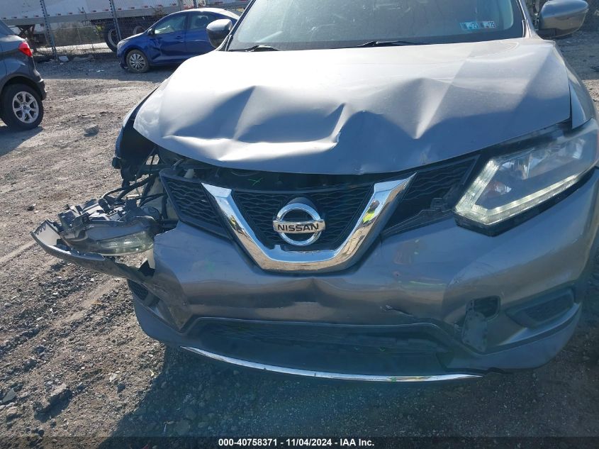 2016 Nissan Rogue Sv VIN: KNMAT2MV7GP605101 Lot: 40758371