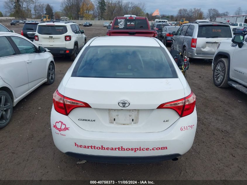 2018 Toyota Corolla Le VIN: 5YFBURHE1JP854701 Lot: 40758373