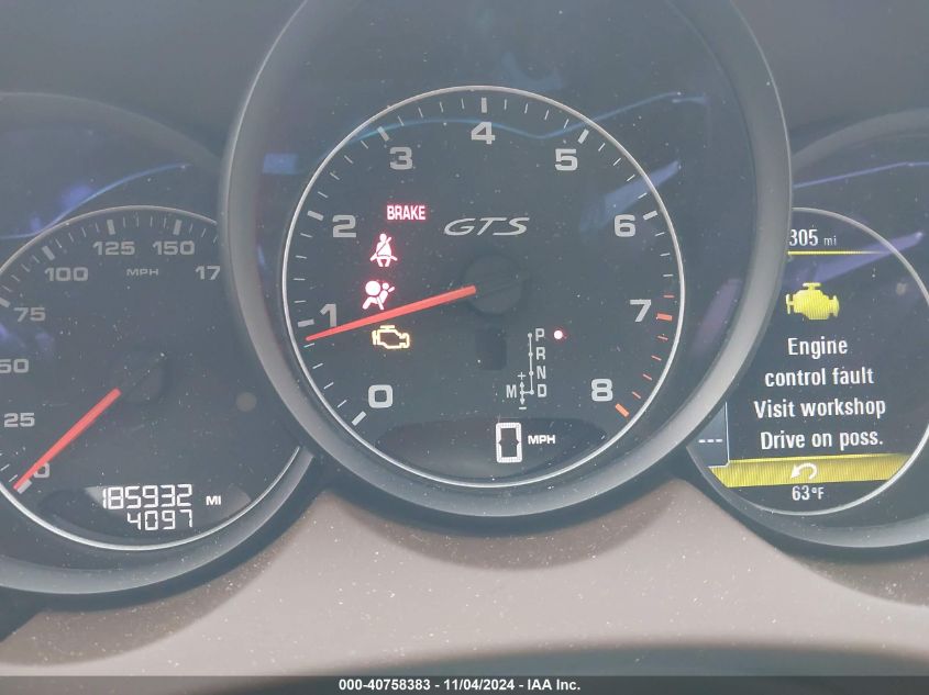 2016 PORSCHE CAYENNE GTS - WP1AD2A20GLA80492