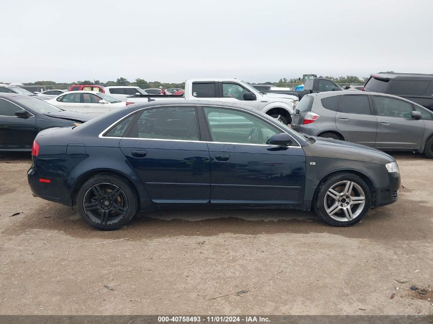 2008 Audi A4 2.0T VIN: WAUAF78E48A023005 Lot: 40758493