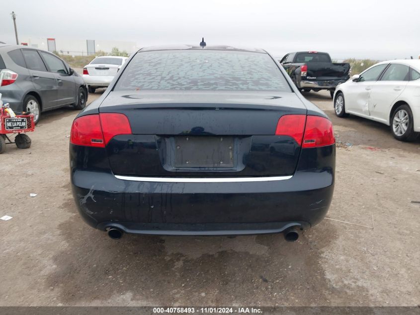 2008 Audi A4 2.0T VIN: WAUAF78E48A023005 Lot: 40758493