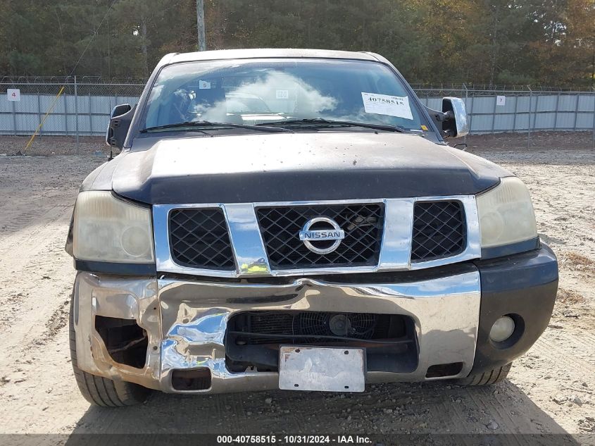 2005 Nissan Titan Le VIN: 1N6BA07A55N573181 Lot: 40758515