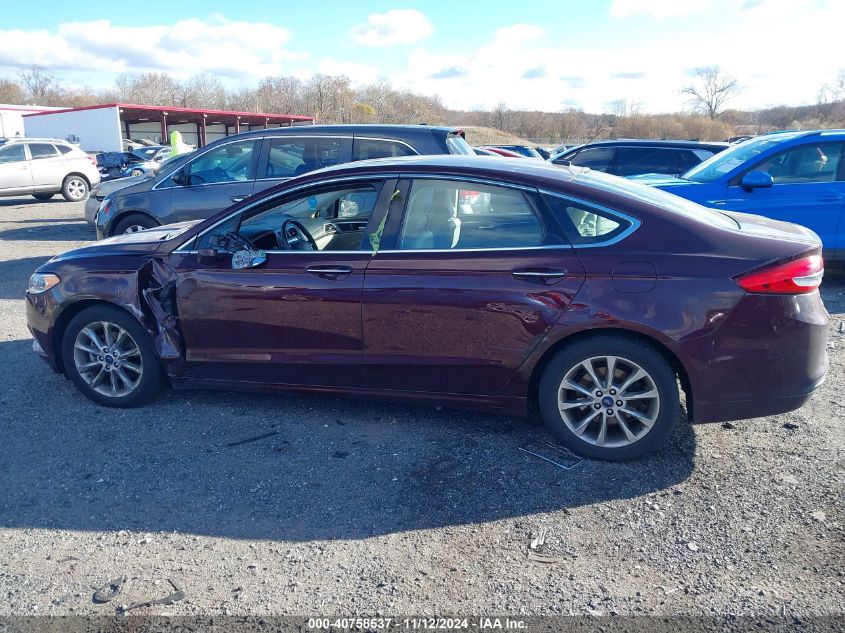 2017 FORD FUSION SE - 3FA6P0HD1HR333354