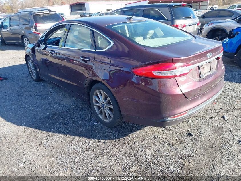 VIN 3FA6P0HD1HR333354 2017 Ford Fusion, SE no.3