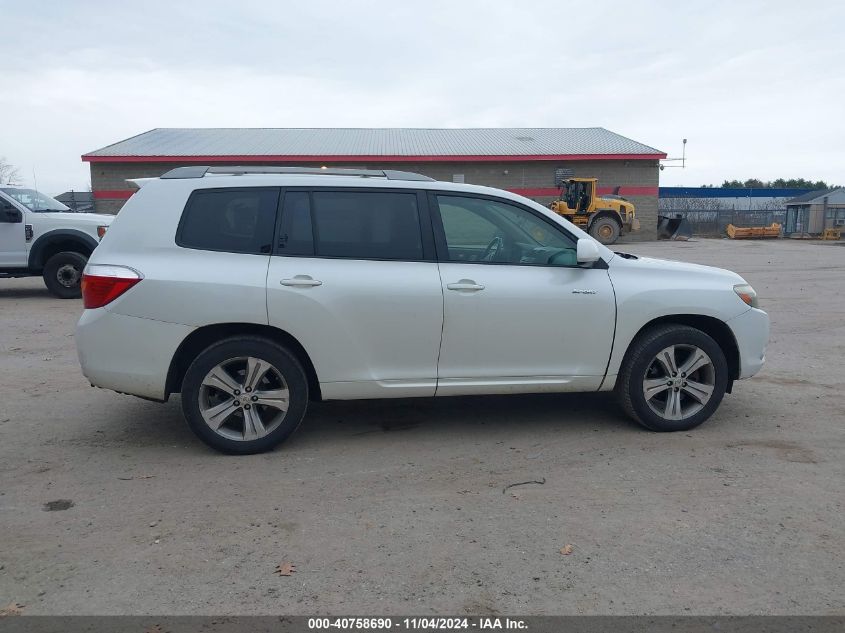 2009 Toyota Highlander Sport VIN: JTEES43A492121266 Lot: 40758690