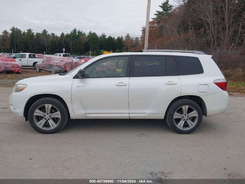 2009 Toyota Highlander Sport VIN: JTEES43A492121266 Lot: 40758690