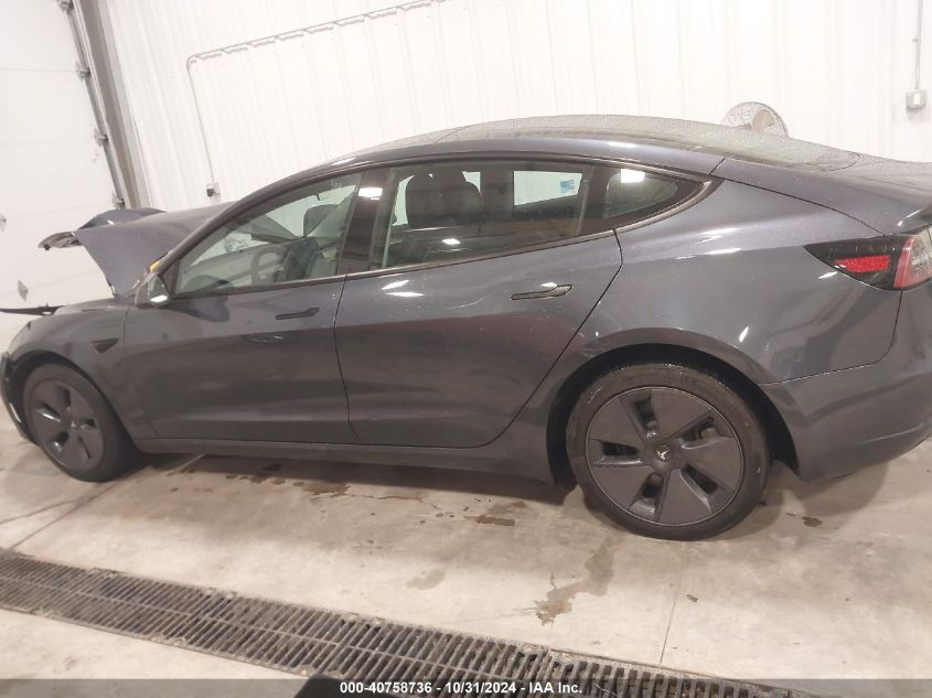 2022 Tesla Model 3 Long Range Dual Motor All-Wheel Drive VIN: 5YJ3E1EB3NF108765 Lot: 40758736