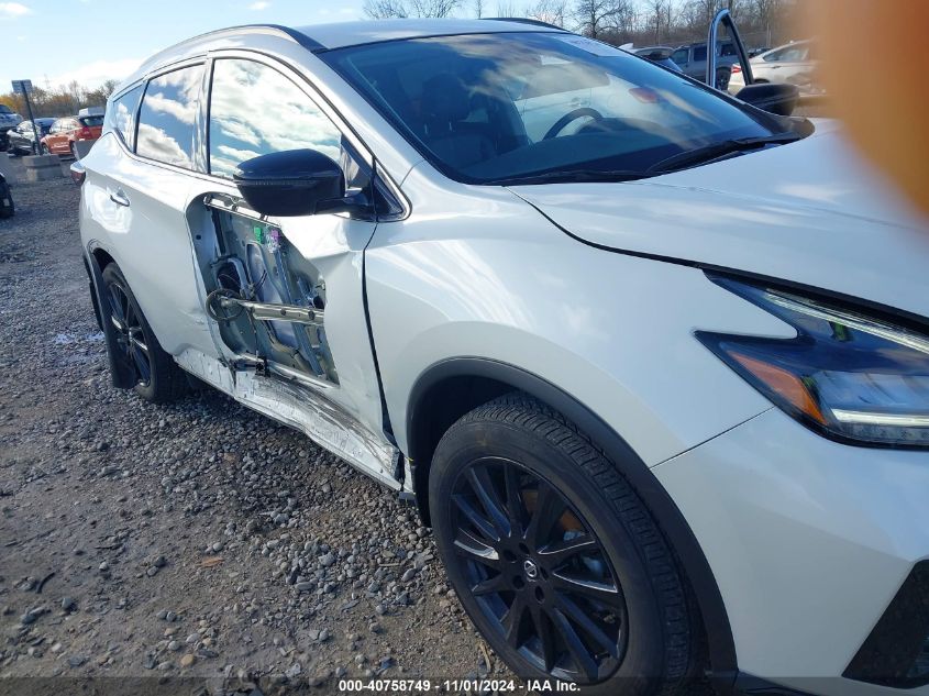 2022 Nissan Murano Sv Intelligent Awd VIN: 5N1AZ2BS9NC130235 Lot: 40758749