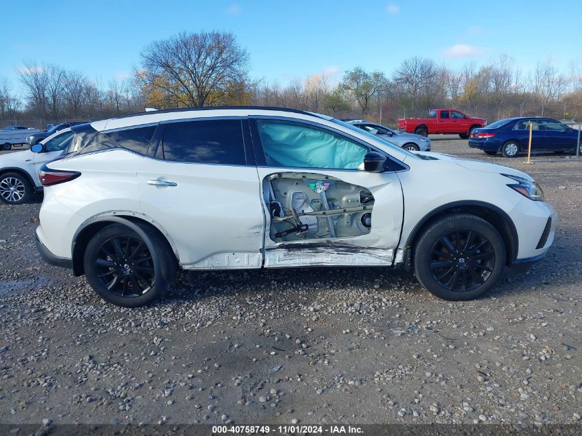 2022 Nissan Murano Sv Intelligent Awd VIN: 5N1AZ2BS9NC130235 Lot: 40758749