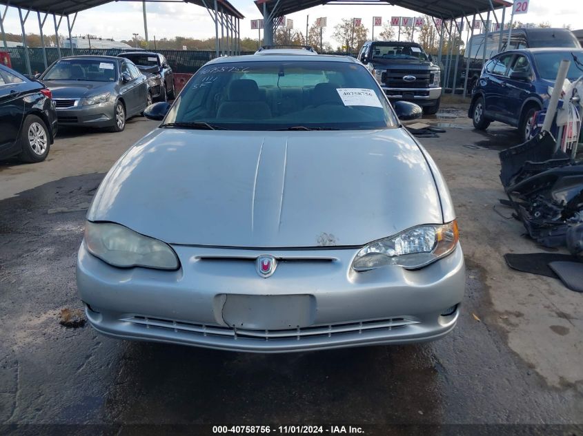 2002 Chevrolet Monte Carlo Ss VIN: 2G1WX15K129293818 Lot: 40758756