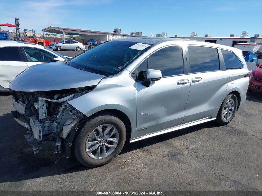 2021 Toyota Sienna Xle VIN: 5TDYRKEC4MS010928 Lot: 40758884