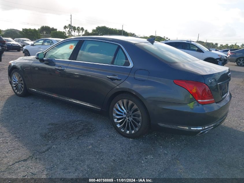 2018 Genesis G90 3.3T Premium VIN: KMHG34JA1JU046866 Lot: 40758889