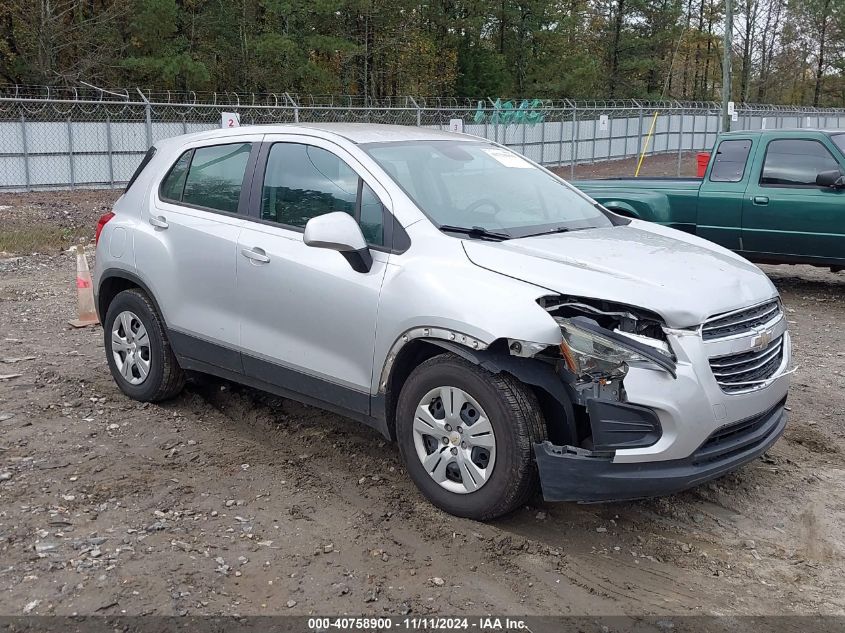 VIN 3GNCJKSB2GL250526 2016 Chevrolet Trax, 1LS no.1