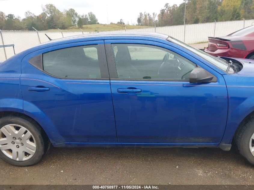 2014 Dodge Avenger Se VIN: 1C3CDZAB7EN225116 Lot: 40758977