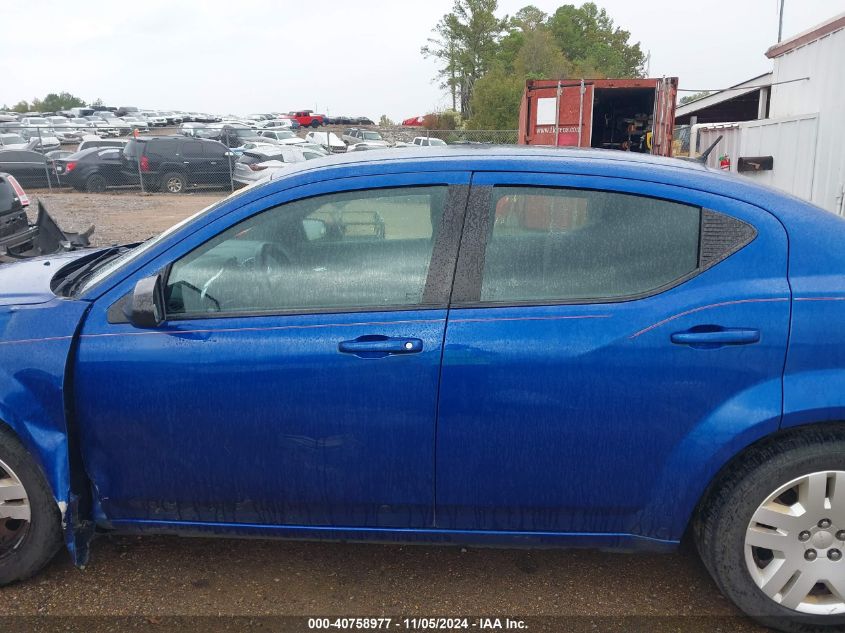 2014 Dodge Avenger Se VIN: 1C3CDZAB7EN225116 Lot: 40758977