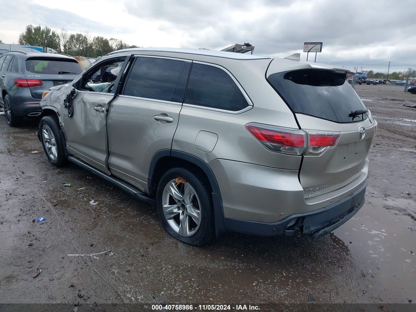 2014 TOYOTA HIGHLANDER LIMITED V6 - 5TDYKRFH3ES015501
