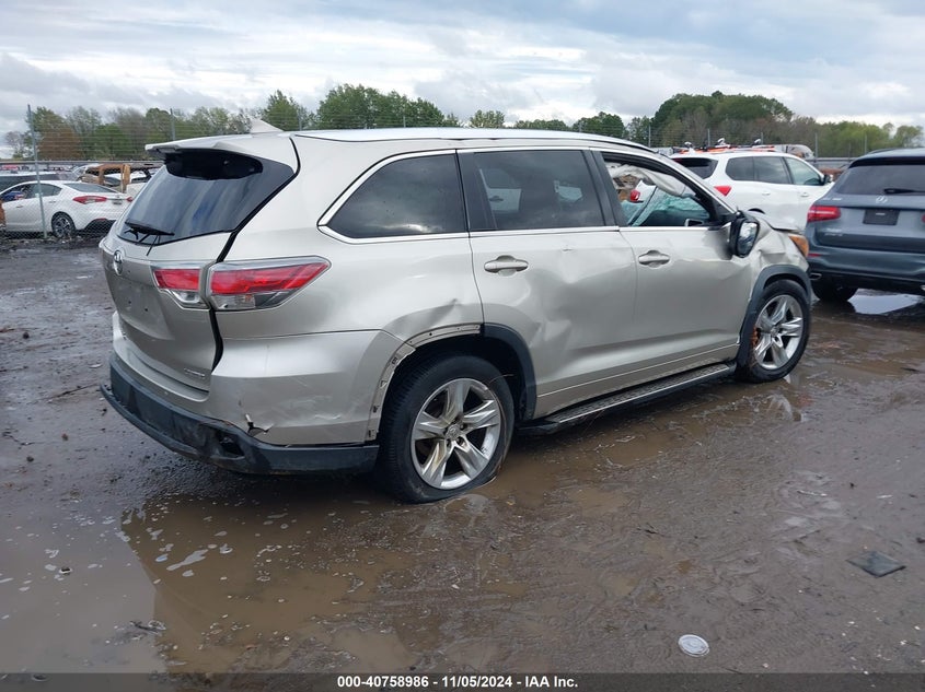2014 TOYOTA HIGHLANDER LIMITED V6 - 5TDYKRFH3ES015501