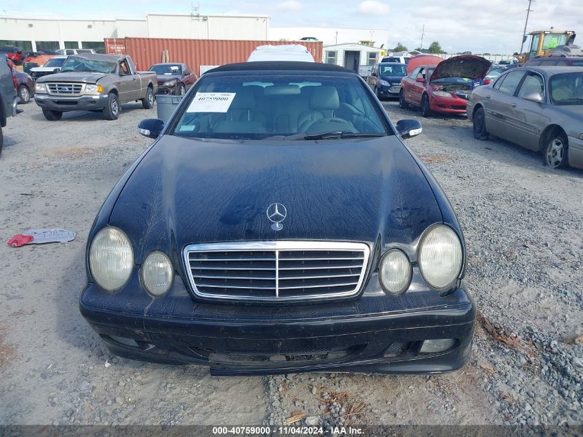 2000 Mercedes-Benz Clk 320 VIN: WDBLK65G9YT032020 Lot: 40759000