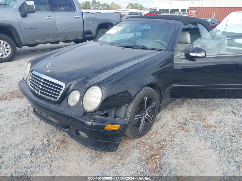 2000 Mercedes-Benz Clk 320 VIN: WDBLK65G9YT032020 Lot: 40759000