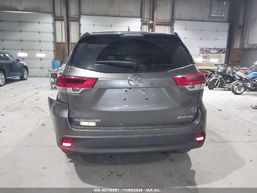 2018 Toyota Highlander Se/Xle VIN: 5TDJZRFH1JS554660 Lot: 40759091