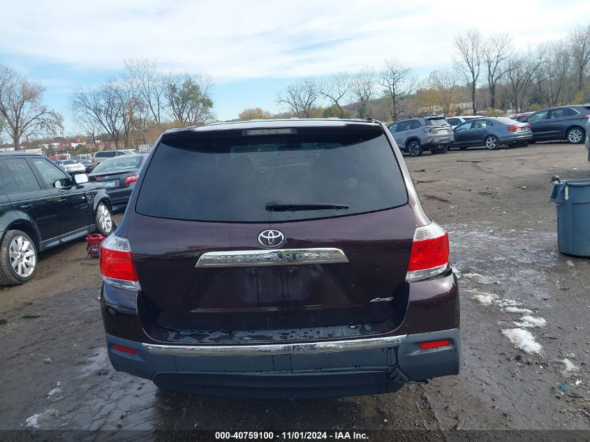 2013 Toyota Highlander Base V6 (A5) VIN: 5TDBK3EH7DS272664 Lot: 40759100