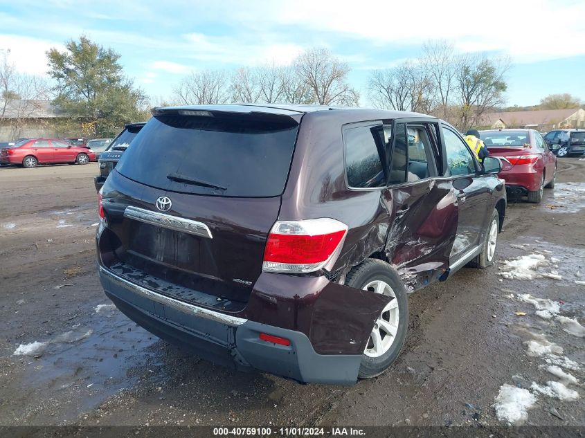 2013 Toyota Highlander Base V6 (A5) VIN: 5TDBK3EH7DS272664 Lot: 40759100