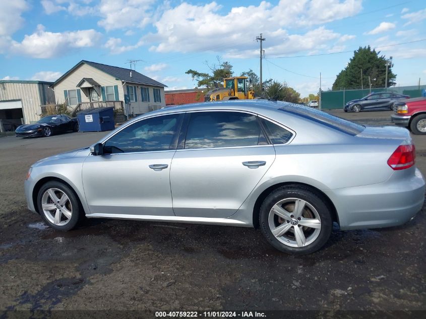 2013 Volkswagen Passat 2.5L Se VIN: 1VWBP7A33DC004390 Lot: 40759222