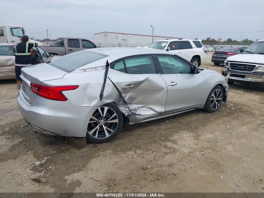 2018 Nissan Maxima Sv VIN: 1N4AA6AP8JC384485 Lot: 40759225